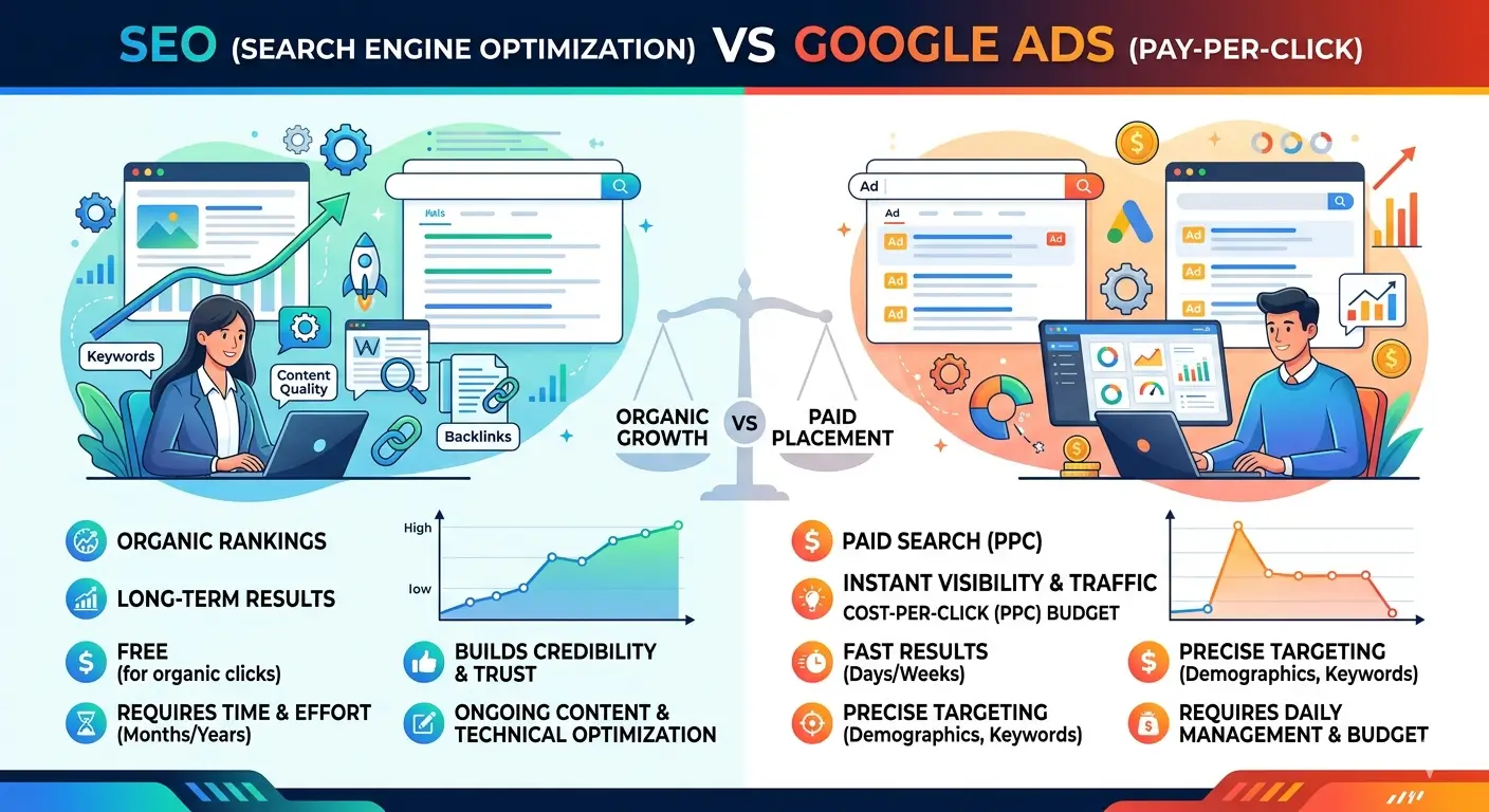 SEO vs Google Ads – Which is Better for Your Business?