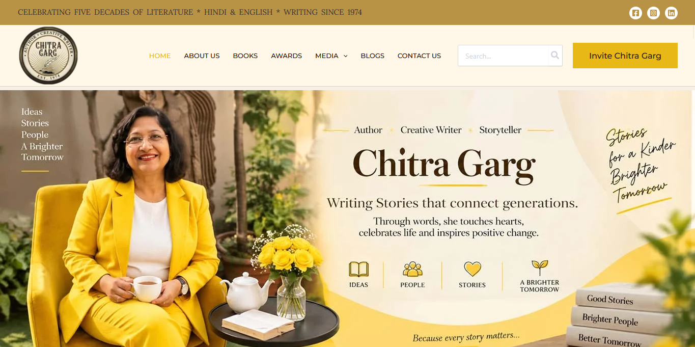 Chitra Garg website design preview